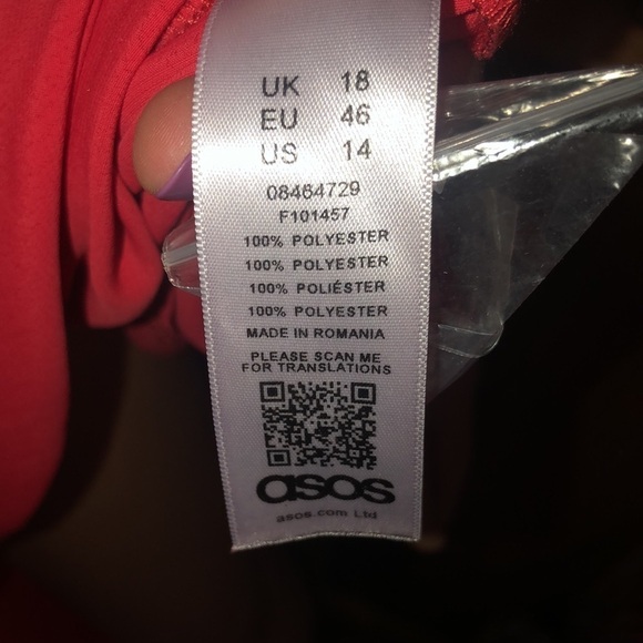 ASOS Red Jumpsuit Size 14 - Picture 9 of 9
